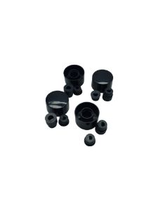 Picture of Knob Universal SO 4Pc Black 6mm Long/Short Deluxe