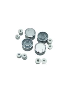 Picture of Knob Universal SO 4Pc Chrome 6mm Long/Short Deluxe