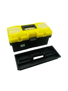 Picture of Tool Box Plastic Black Yellow Lid 14" / 350mm