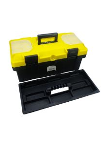 Picture of Tool Box Plastic Black Yellow Lid 19" / 475mm