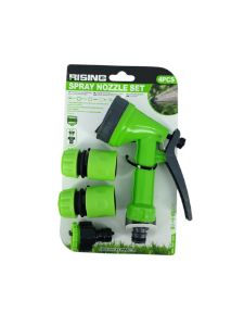 Picture of Garden Hose Spray Nozzle Set 4Pc 1/2 & 3/4 Adaptor