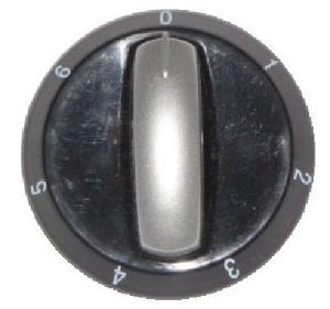 Picture of Knob Defy Stove Plate 0-6 6mm Blk/Silv
