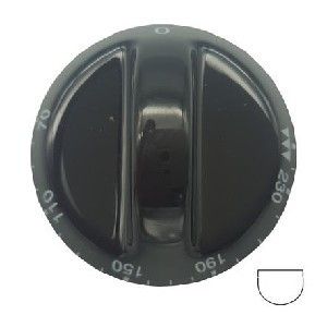 Picture of Knob Thermostat DY SO 6mm Blk DGS178, DSS427