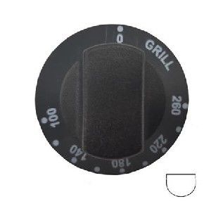 Picture of Knob Universal Stove T/stat 0-260 + Grill 6mm Blk