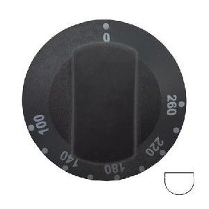 Picture of Knob Universal Stove T/stat 0-260 5mm Blk