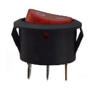 Picture of Switch Rocker Oval Mini Red 3 Contact 16A 1 Pole
