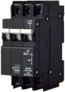 Picture of Cbi Mcb Dual Qa3 50a 3p 3Ka 13mm Curve 3