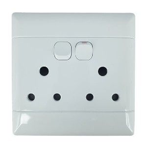 Picture of Socket NEU Double 4 x 4 White