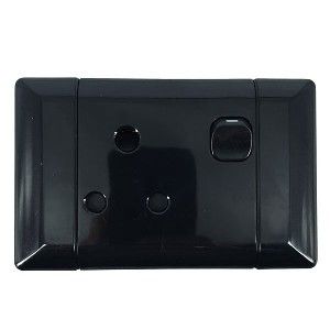Picture of Socket NEU Single 4 x 2 Horizontal Black