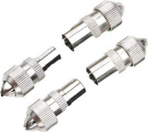 Picture of Co-Axial Male/Female Plug Metal Pack Of 4