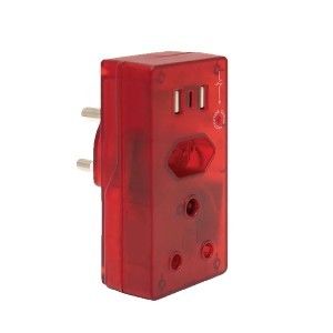 Picture of Surge Protector Adaptor Plug 2 x USB 1 x C Type