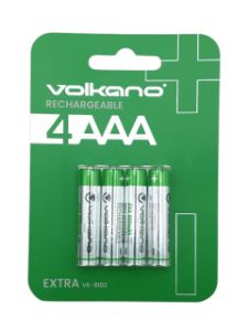 Picture of Batteries Rechargeable AAA Volkano PK4 Extra Serie