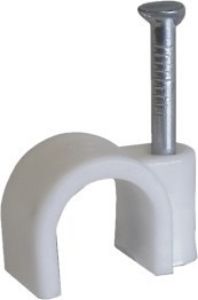Picture of Cable Clips Round 20mm White Pack Of 20