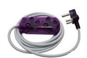 Picture of 3m Extension Cable 10A Side by Side Coupler-Purple