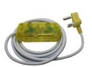 Picture of 5m Extension Cable 10A Side by Side Coupler-Yellow