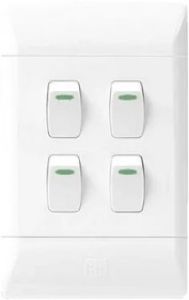 Picture of Cbi Switch 4 Lever 1 Way White 4 x 2