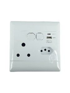 Picture of Socket NEU Single/Euro/1 USB/1 Type C Fast Chargin