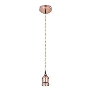 Picture of Pendant Cord Light Rose Gold Brown Twist Cord