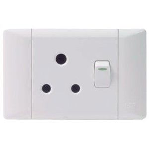 Picture of Cbi Socket Single Horizxontal White 4 x 2