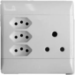 Picture of Cbi Socket Single With 3 x Euro White 4 x 4