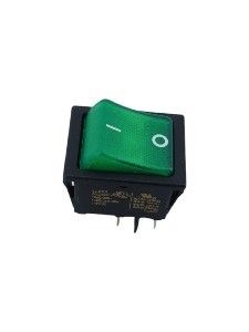 Picture of Switch Rocker Broad Single Green 20A 2 Pole