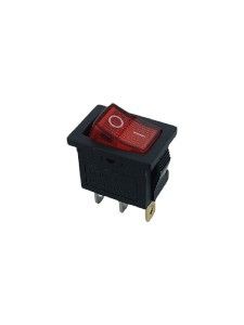 Picture of Switch Rocker Mini Red 3 Pin 16A 1 Pole