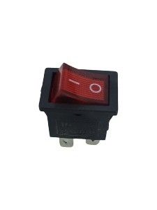 Picture of Switch Rocker Mini Red 4 Pin 16A 2 Pole