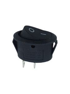 Picture of Switch Rocker Oval Mini Black 2 Pin 16A 1 Pole