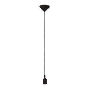 Picture of Pendant Cord Light Pvc + Silicon Black E27